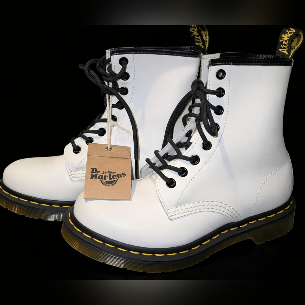 Dr. Martens 1460 Boots – White Smooth Leather (Brand New)